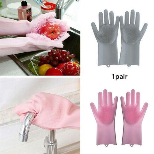 Magic Silicone Cleaning Gloves – Reusable, Heat Resistant & Multipurpose Wash Scrubber